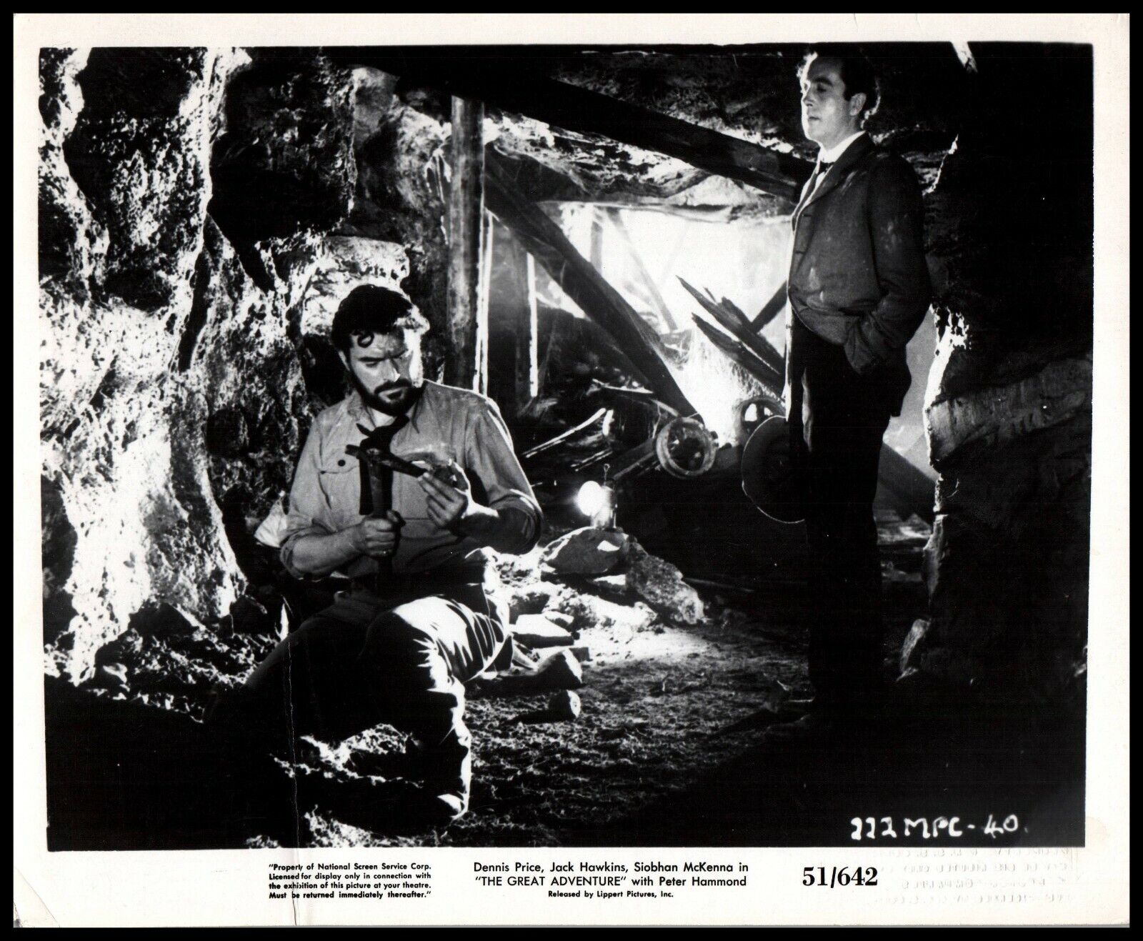 Dennis Price +  Peter Hammond in The Great Adventurers (1951) ORIG PHOTO M 77