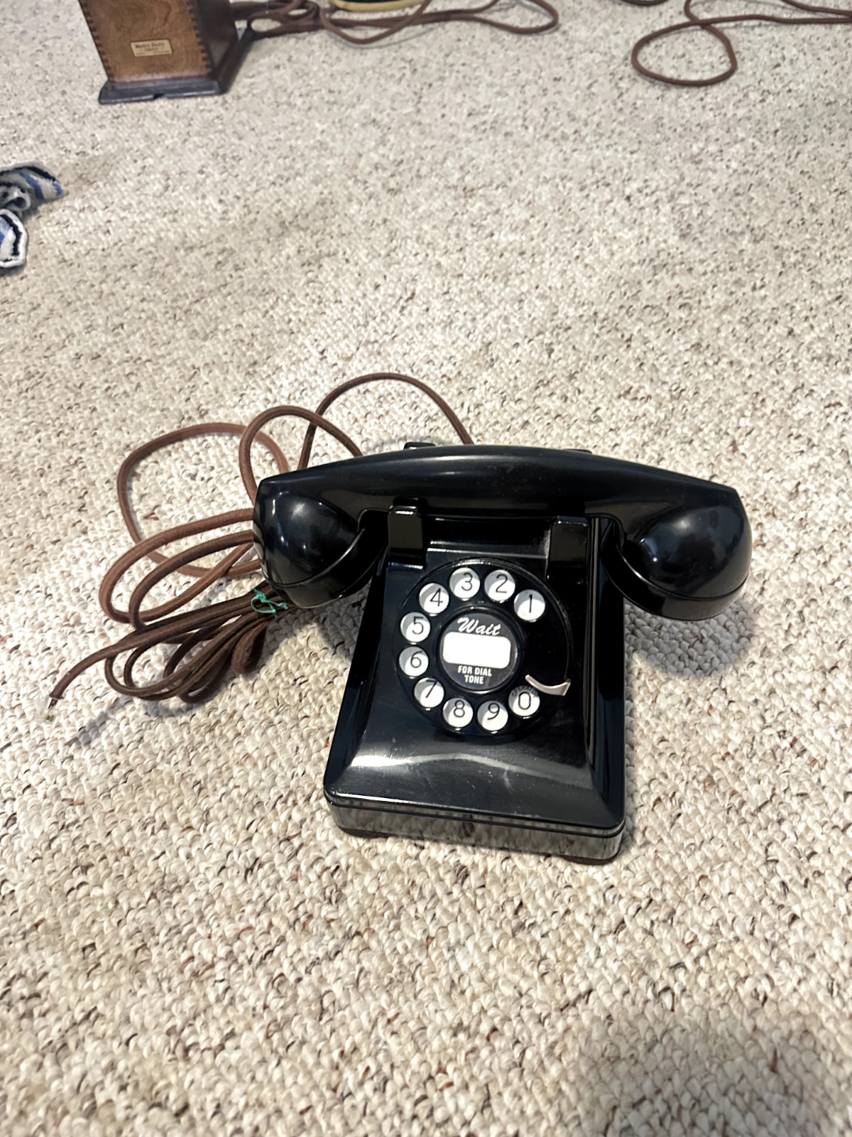 Vintage 1940s WESTERN ELECTRIC 302 ROTARY TELEPHONE Bakelite & Metal Phone H1 F1