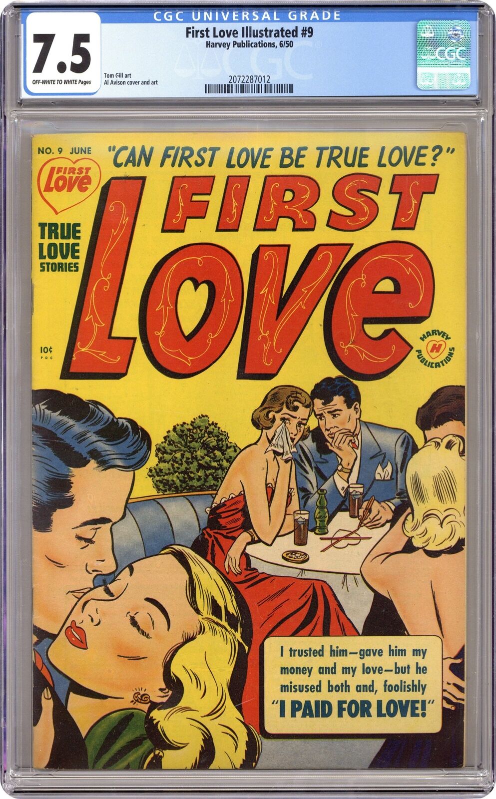 First Love Illustrated #9 CGC 7.5 1950 2072287012