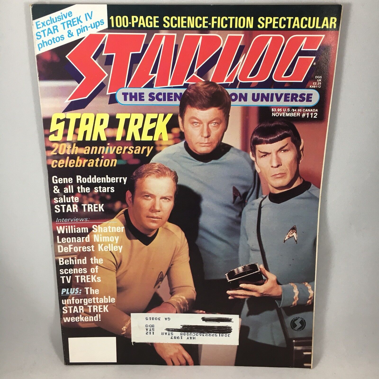 Starlog Vintage Magazine #112 November 1986 Star Trek 20th Special G2