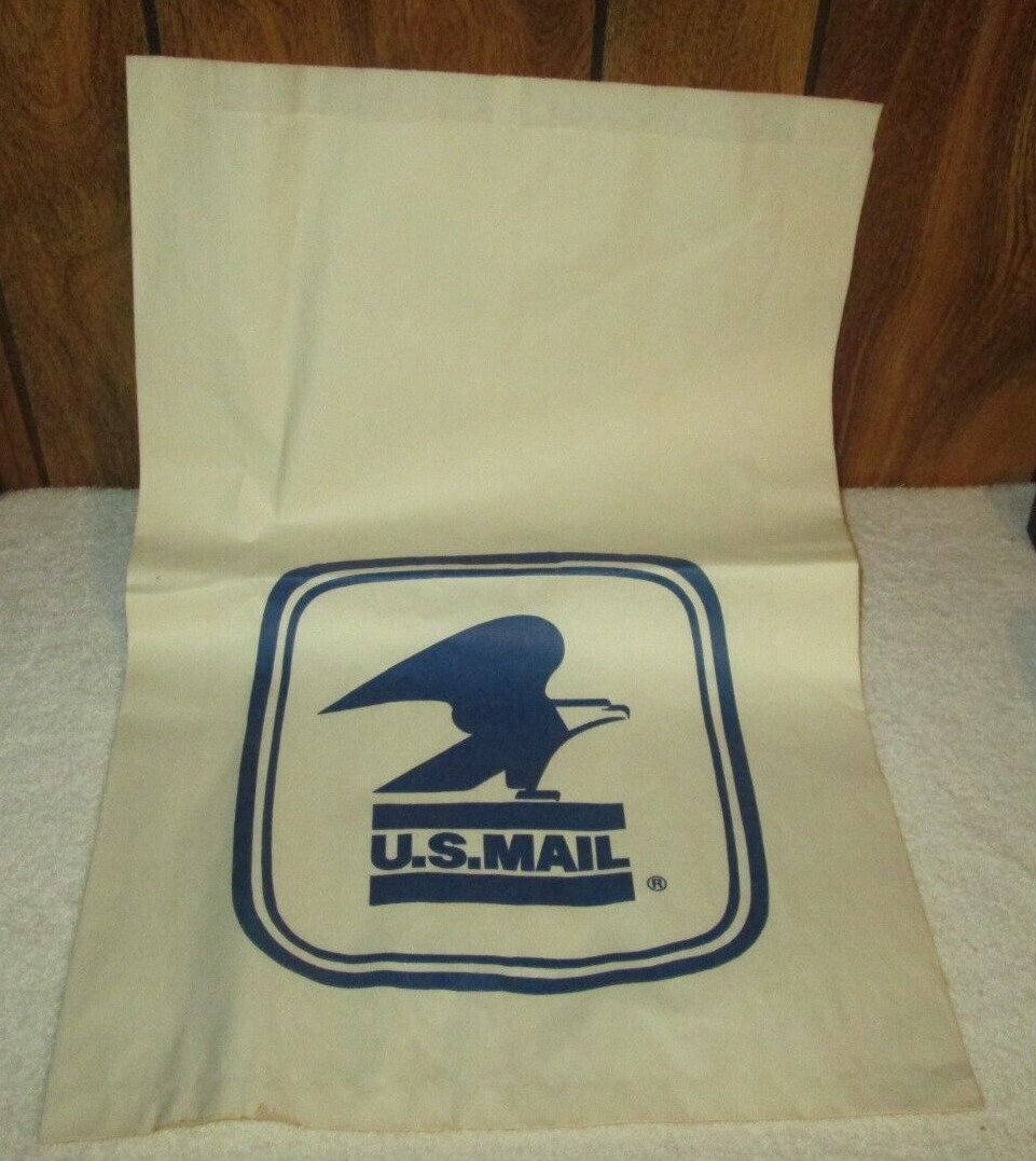 VINTAGE U.S. MAIL USPS United States Post Office Postal BIG  WHITE PAPER BAG