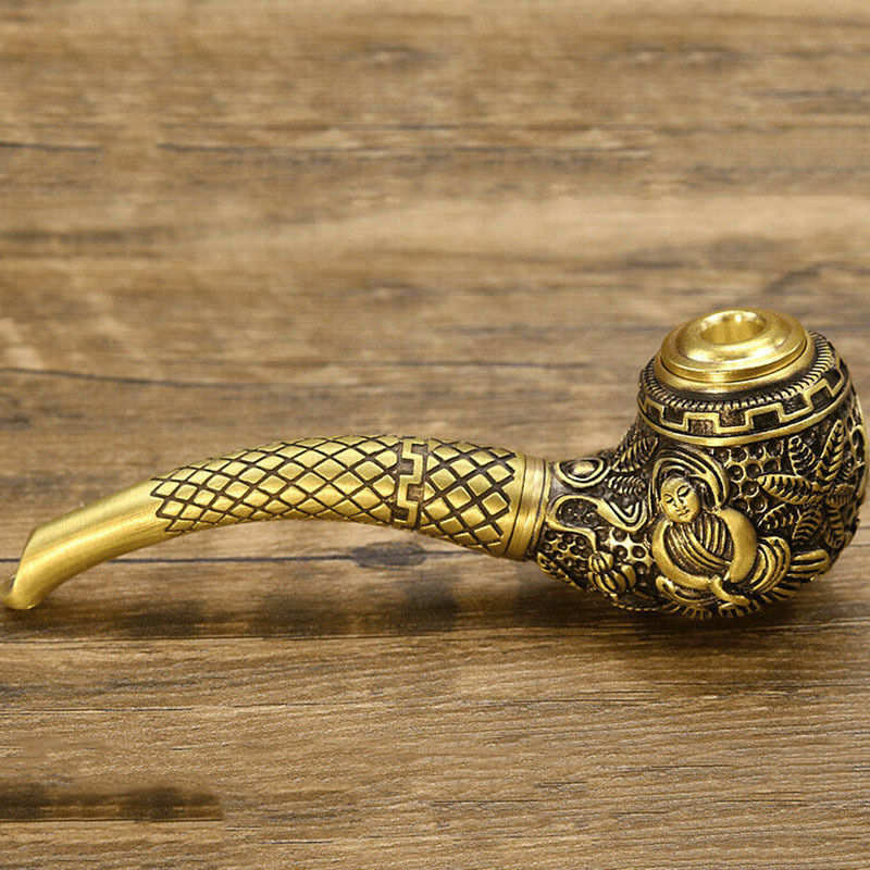 Exquisite Pure Copper Hand-made High-end Tobacco Pipe Retro Men Filter Pipe