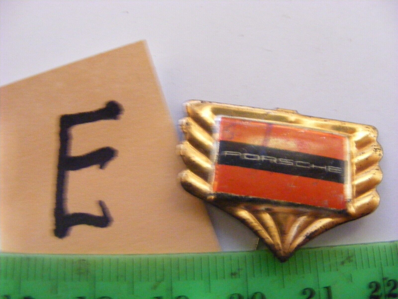 PORSCHE Car: Very Old Lapel Badge,probably.1950s,used.(E).