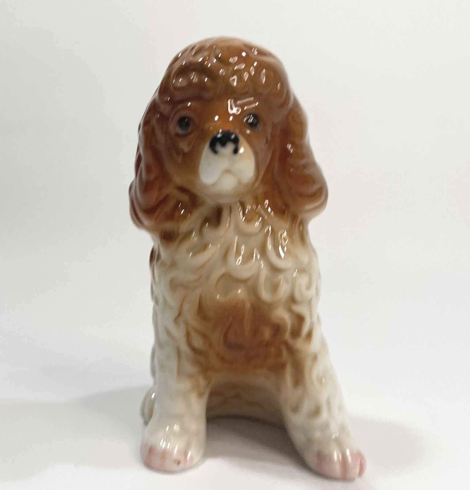 Vintage Porcelain 4.5” Poodle Puppy Figurine
