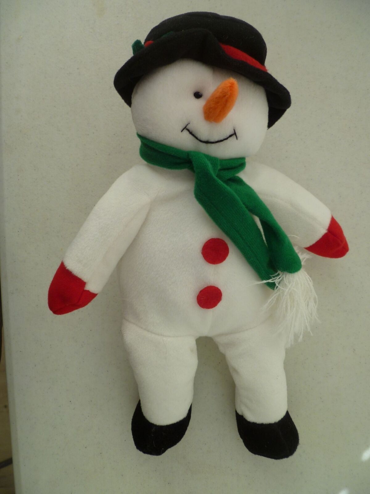 Vintage Holiday Plush Snowman Christmas