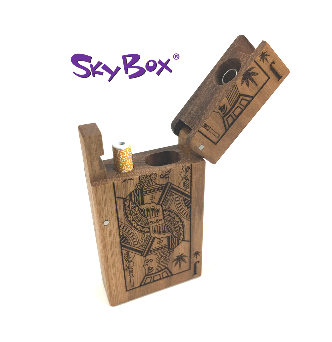 SkyBox® dugout with cigarette style one hitter – Laser Engraved, Jackpot