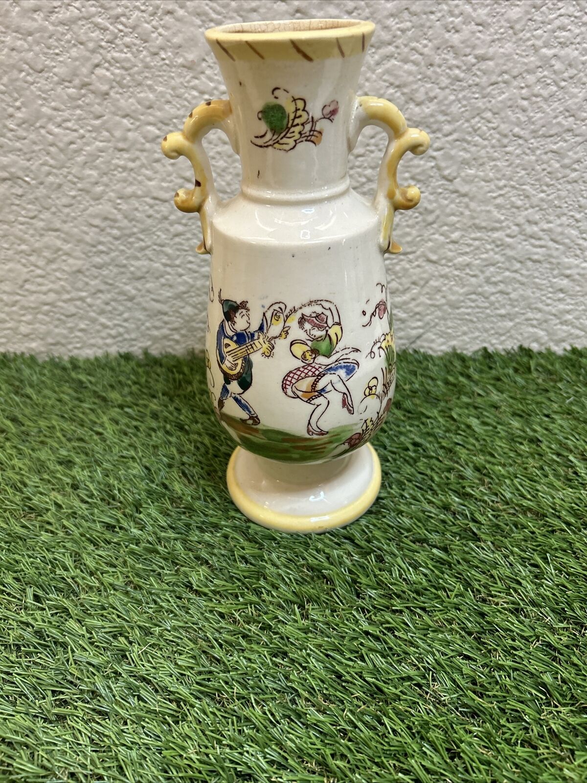 Vintage Porcelain Japanese Vase  8” X 4” See Pics/Details & Measurements
