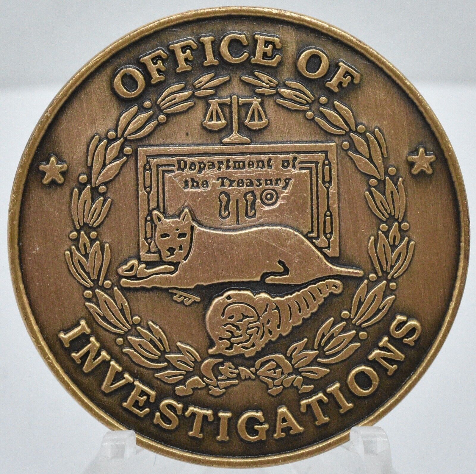 Treasury Department Inspector General Office of Investigations Challenge Coin