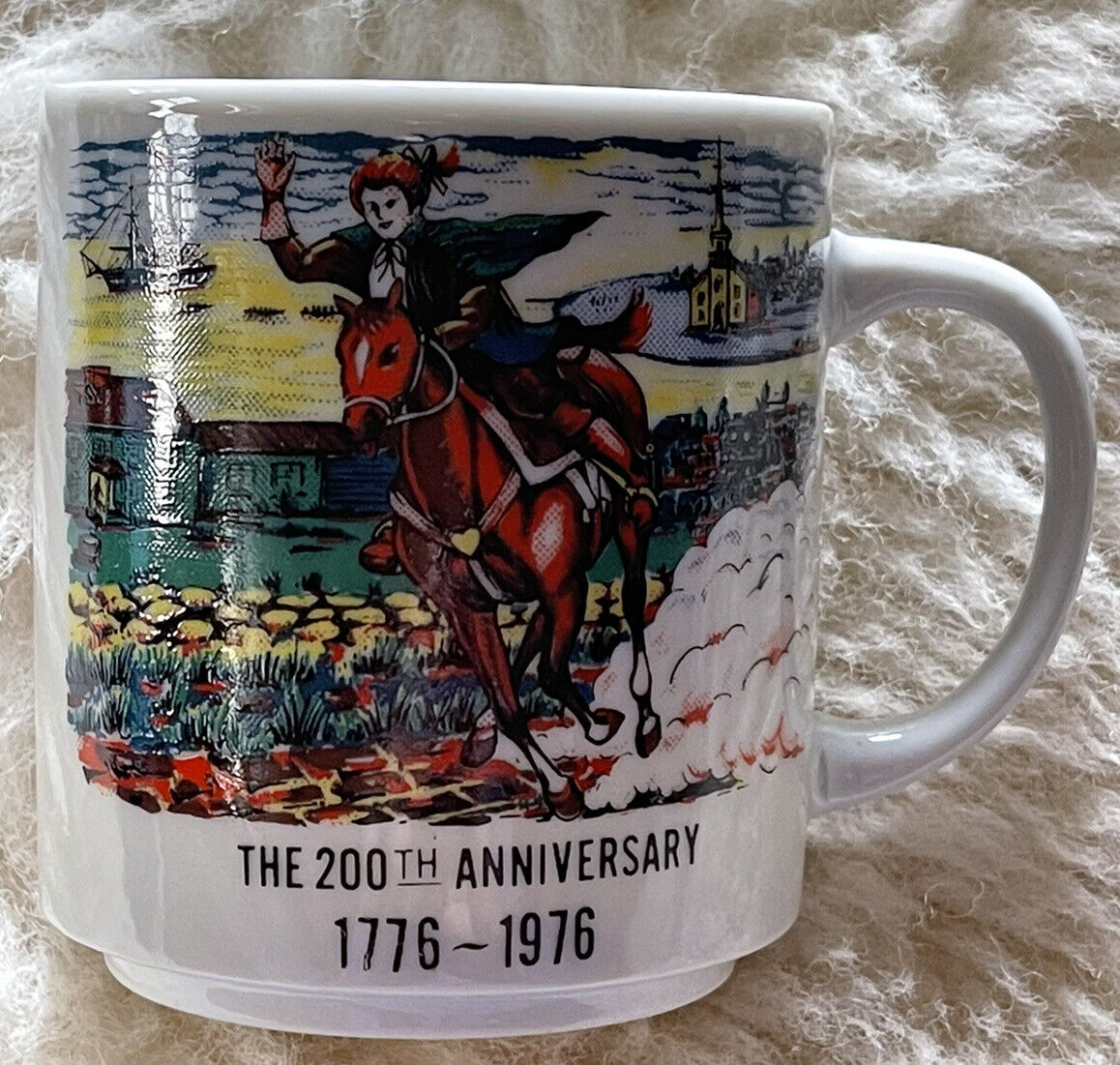 Vintage 200th Anniversary 1776-1976 Paul Revere\'s Ride Mug Japan