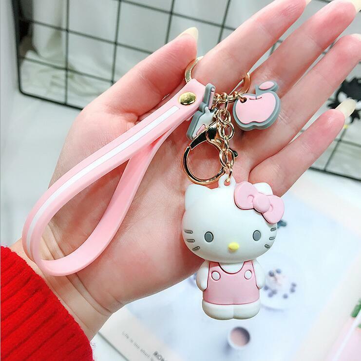 HOT Cute Hello Kitty Keychain fob Key Chain Pendant Keyring Lovely Gift NEW