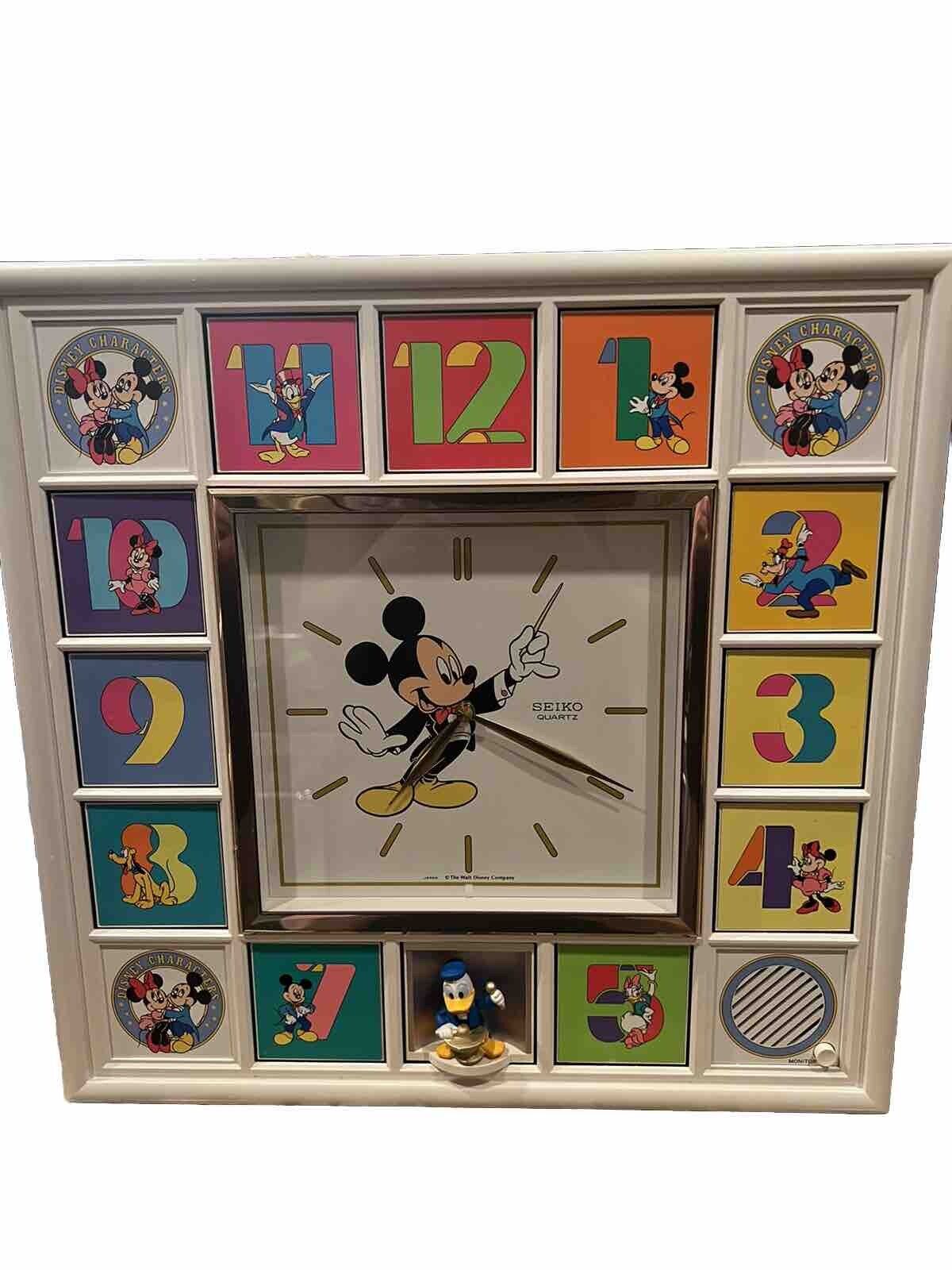 RARE*** Seiko MICKEY MOUSE MOTION Quartz Vintage Motion  Clock