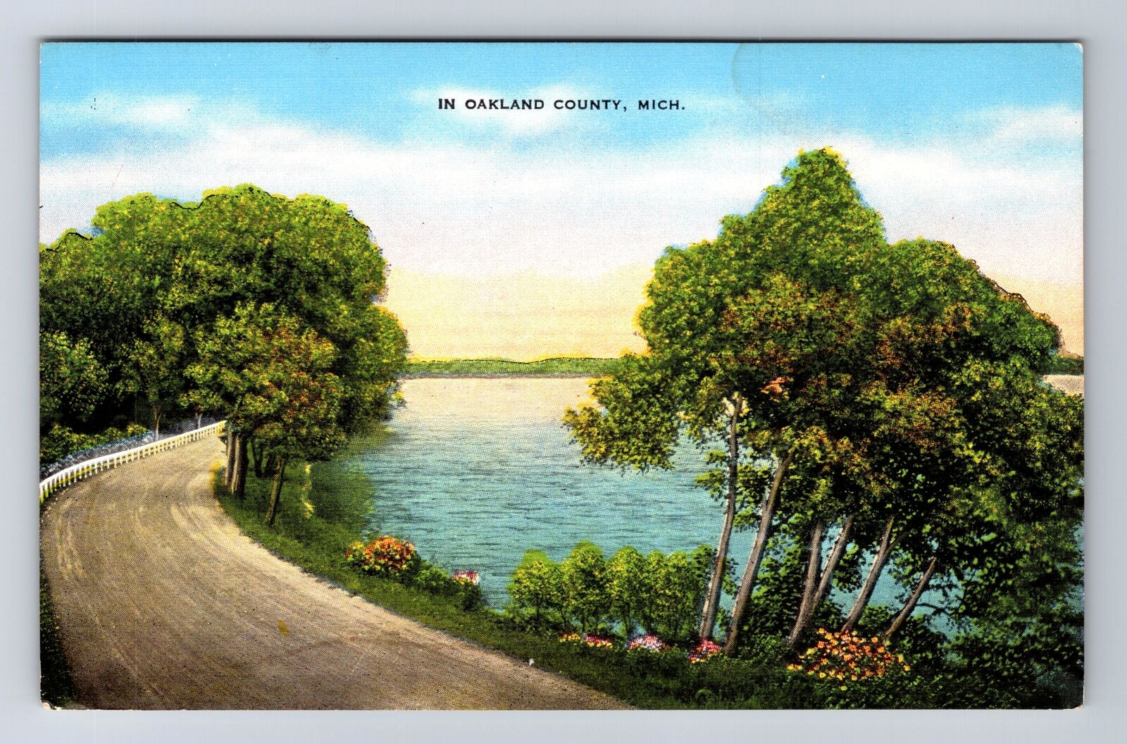 Oakland County MI-Michigan, Scenic Greetings, Antique Souvenir Vintage Postcard