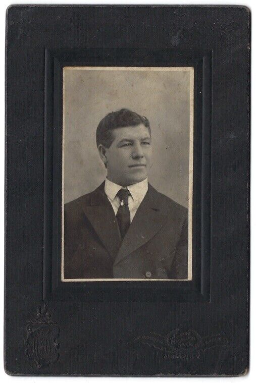 c1900 Handsome Dapper Young Man Well Dressed Albany New York NY Cabinet Card