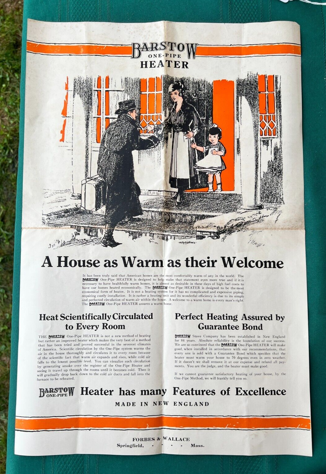 Antique  Forbes & Wallace Advertisement \