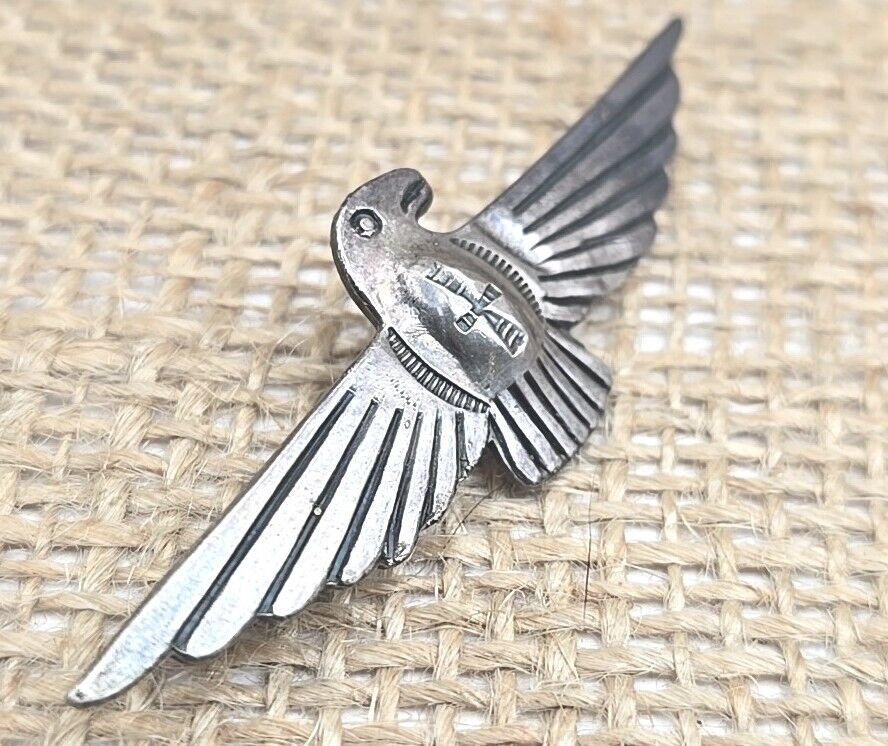Old Pawn Sterling Silver Navajo Thunderbird Pin/Brooch Vintage Native American