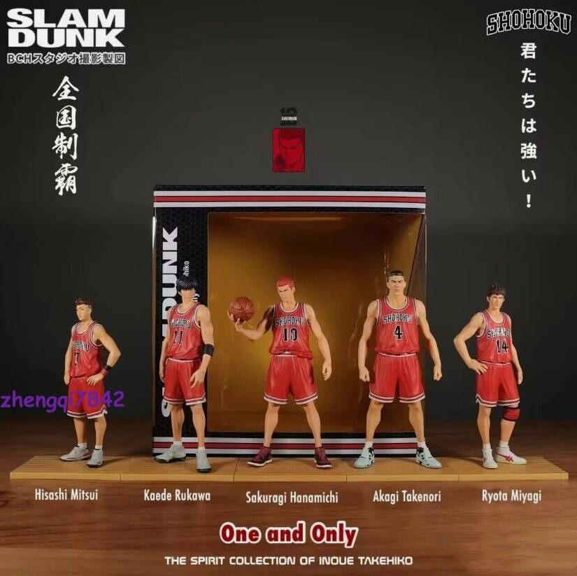 5pcs Anime Figure SLAM DUNK Shohoku Basketball Team PVC Statue Model New In Box