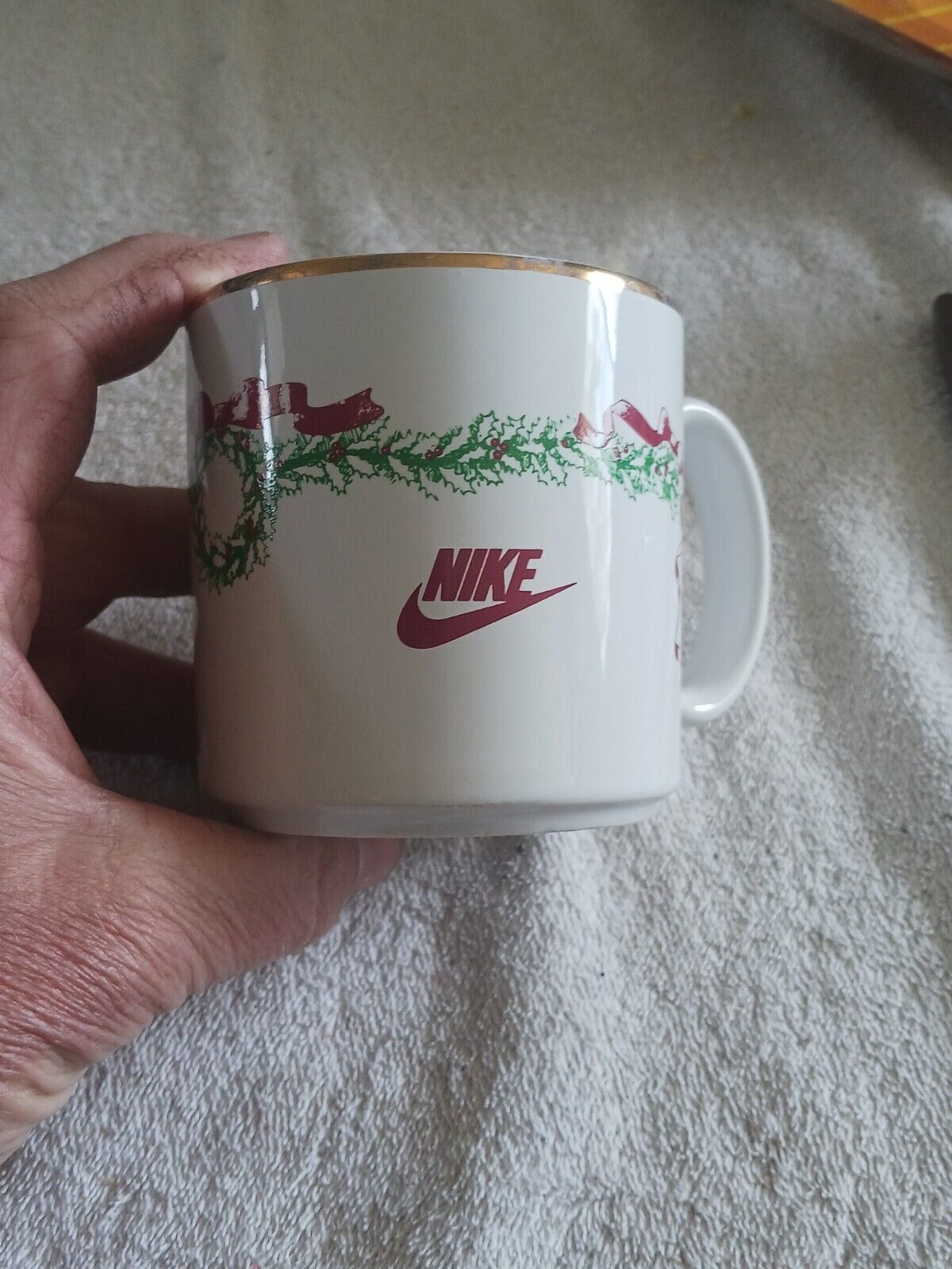 Rare Vintage 1987 NIKE Seasons Greetings Coffee Mug 80s 