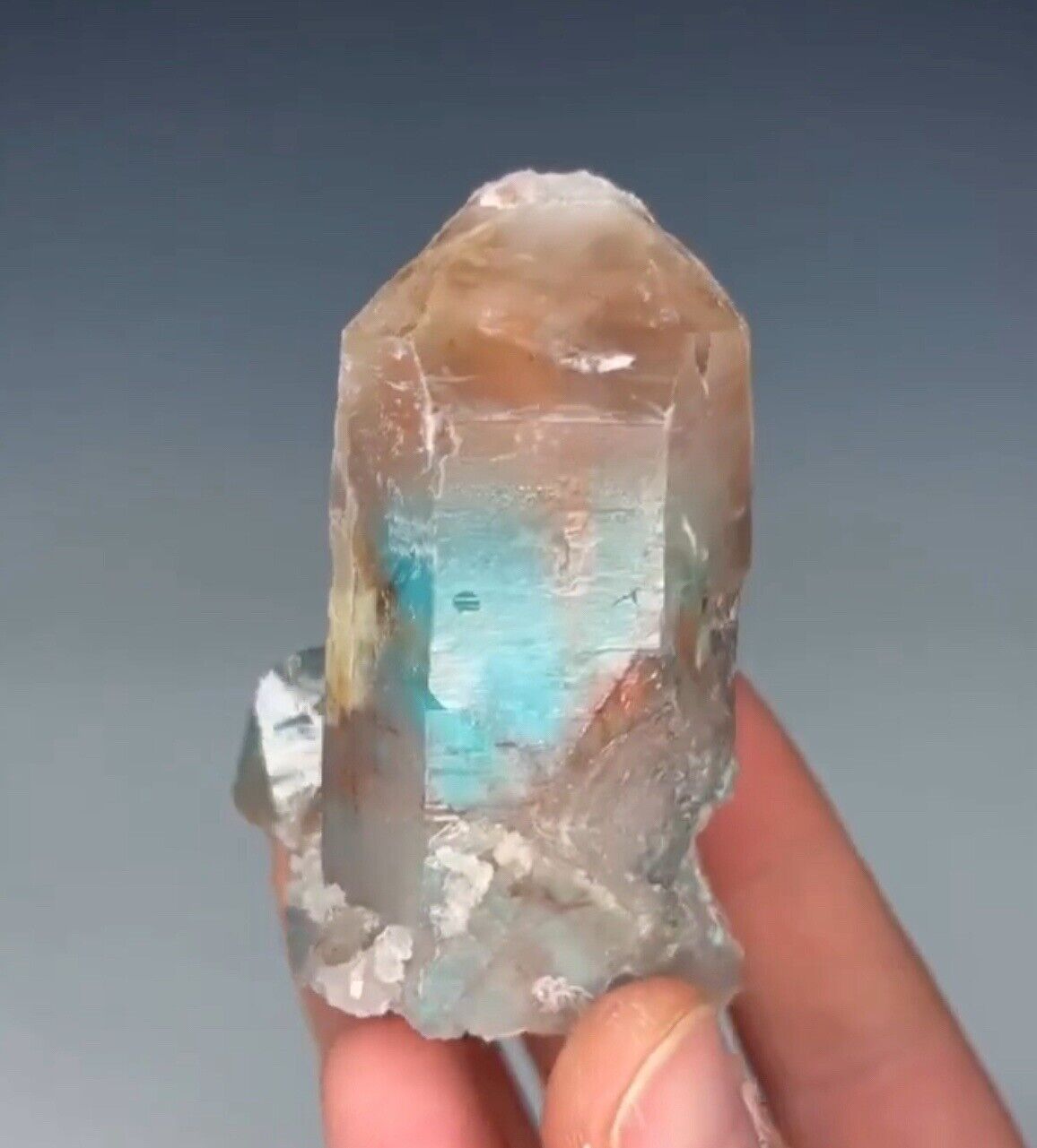 Ajoite in Quartz - Deeply Saturated, Unpolished - Messina Mine, South Africa