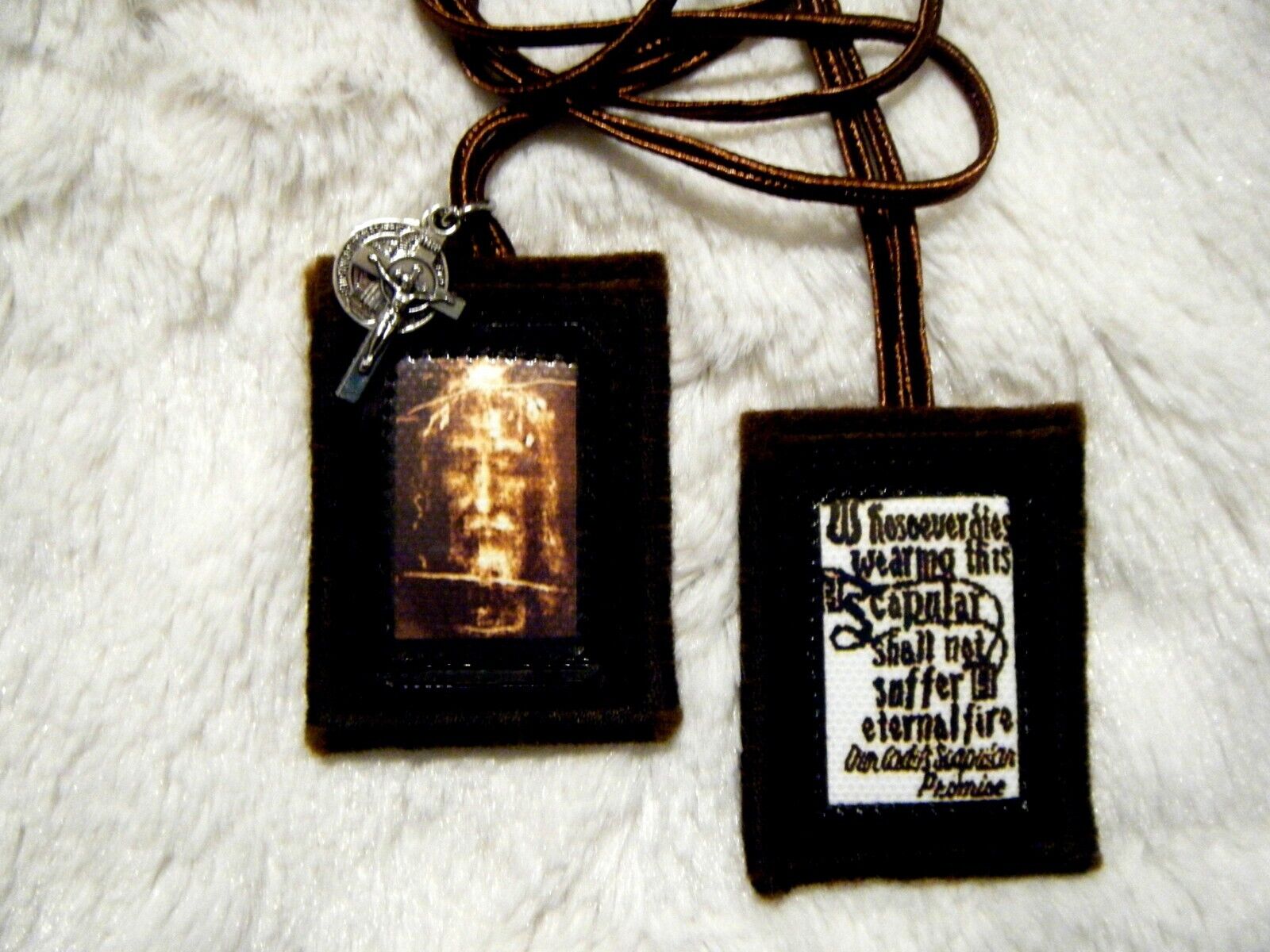 Holy Face Brown Scapular