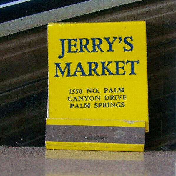 Vintage Matchbook S7 Palm Springs California Jerry\'s Market Canyon Drive BBQ