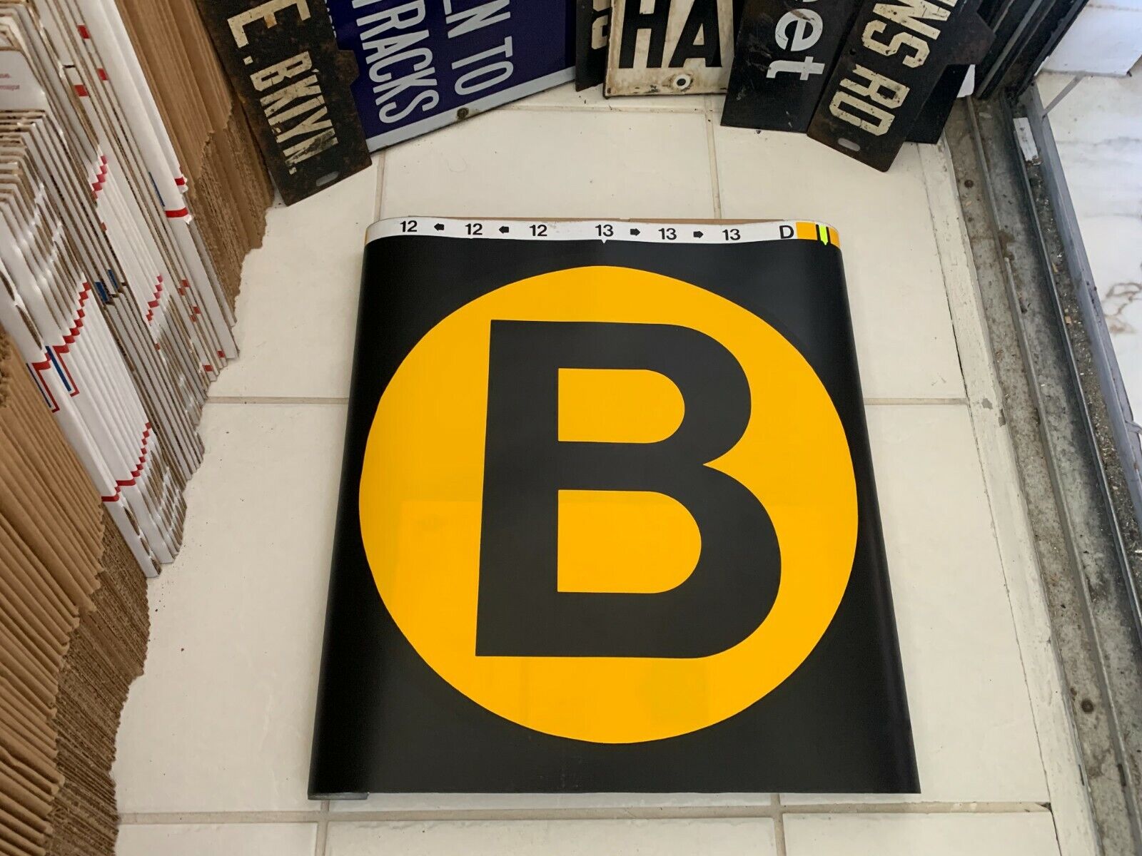 LIMITED PRODUCTION NY NYC SUBWAY ROLL SIGN BMT BROADWAY B LINE WEST END BROOKLYN