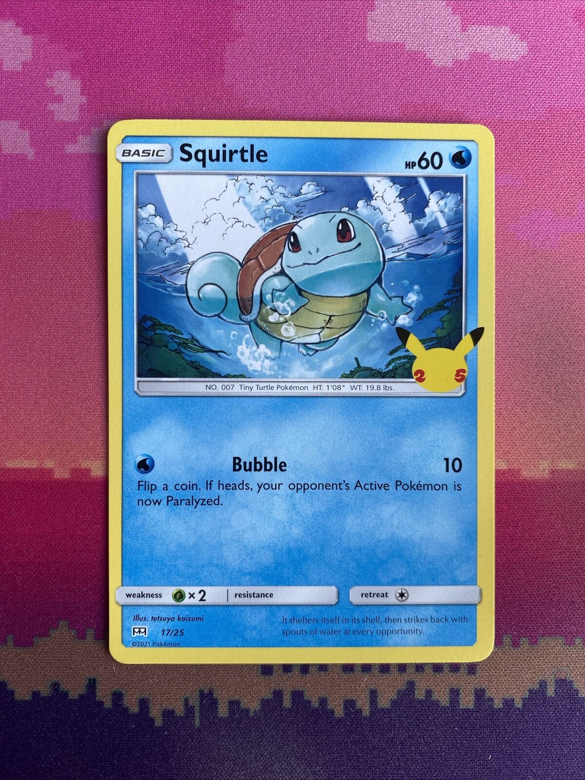 Pokemon Card Squirtle 25th Anniversary Promo 17/25 Near Mint