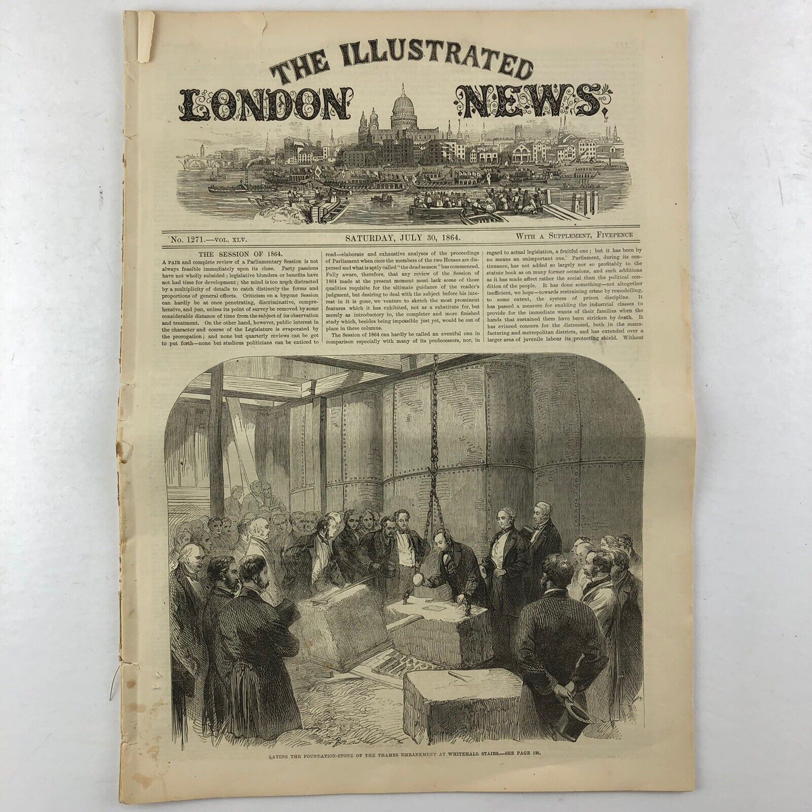 7/30/1864 The Illustrated London News  - American Civil War Era - Complete