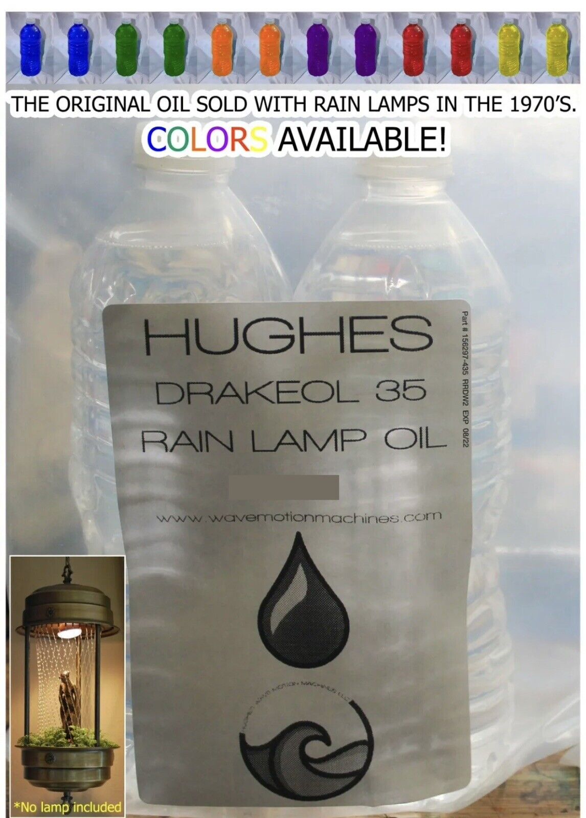 💧48oz Original Drakeol 35 CORRECT Vintage Rain Lamp Oil Creators-COLORS🌈💧