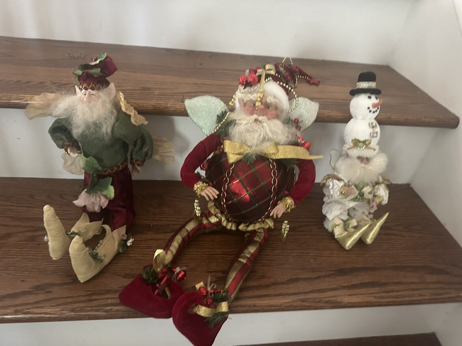 Lot Of 3 Mark Roberts Fairies Christmas Large Perfect Condition