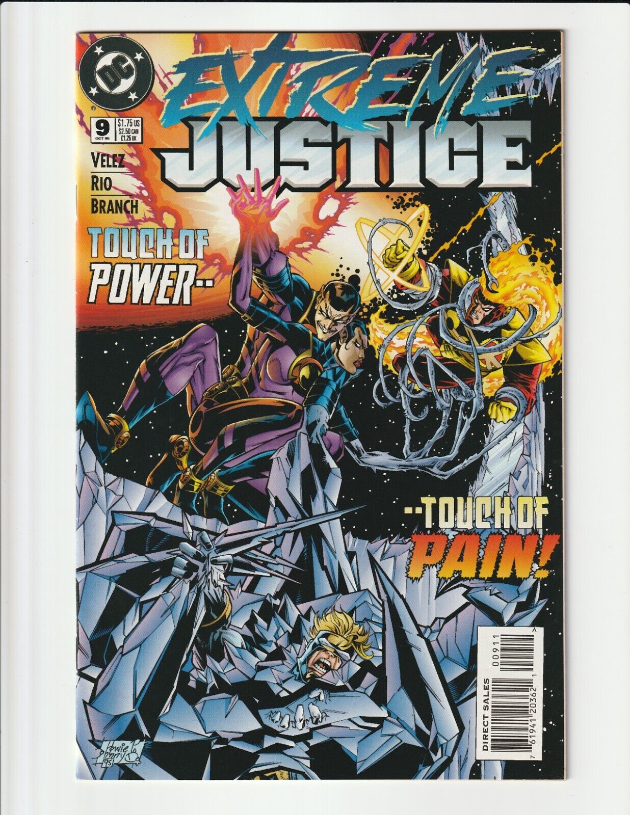EXTREME JUSTICE #9 (1995) NM FIRST APPEARANCE OF THE WONDER TWINS DC COMICS