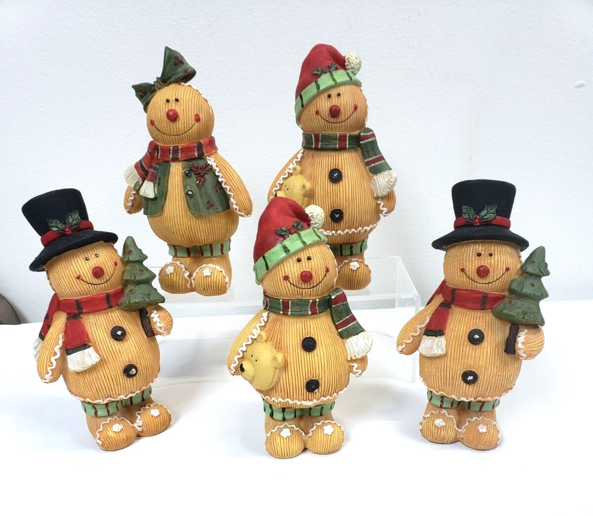 Vintage Tii Collections Gingerbread Girl boy Figurines Christmas Set of 5