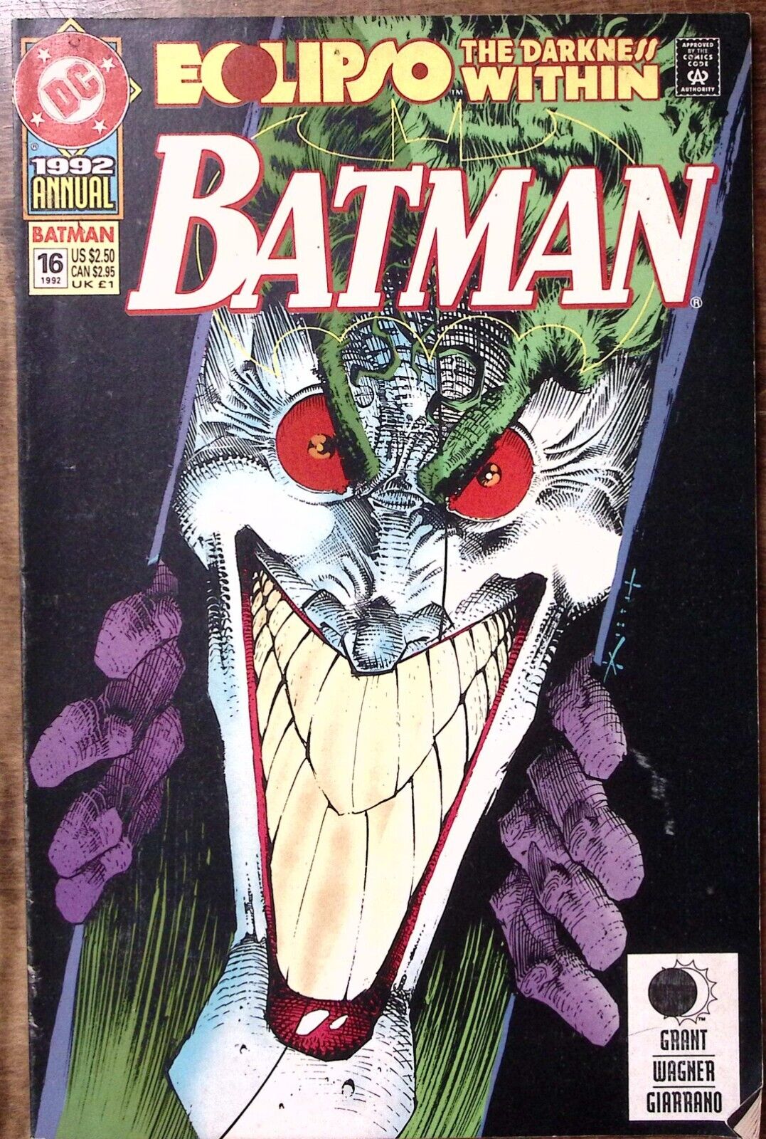 1992 BATMAN ANNUAL #16 ECLIPSO THE DARKNESS WITHIN DC COMICS Z4866
