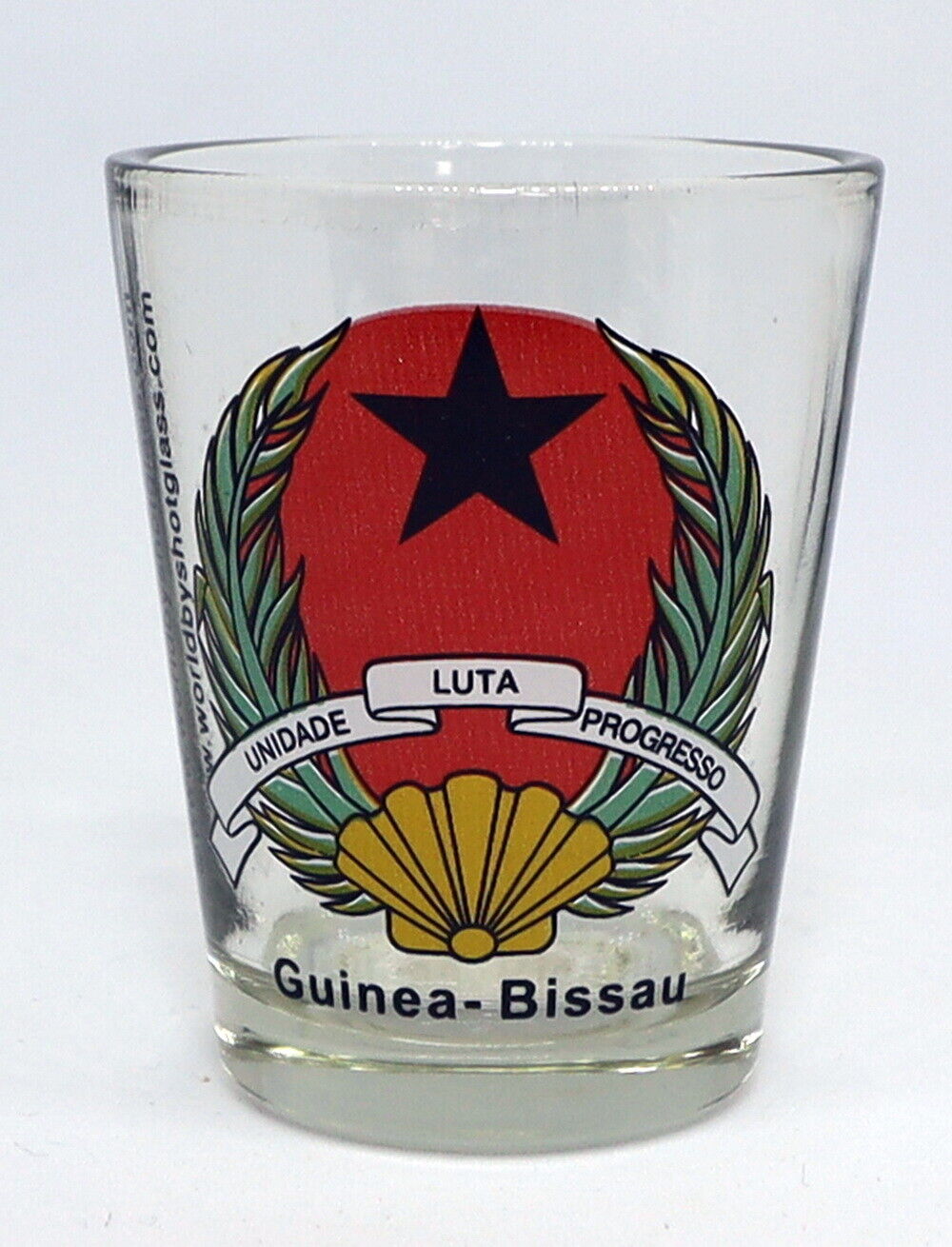 GUINEA-BISSAU COAT OF ARMS SHOT GLASS SHOTGLASS