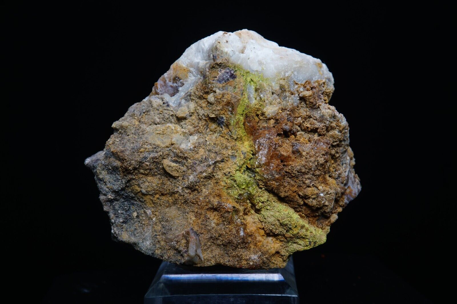 Tripuhyite & Hyalite Opal, Chalcedony / 6.5cm Rare Mineral / McDermitt Mine, NV