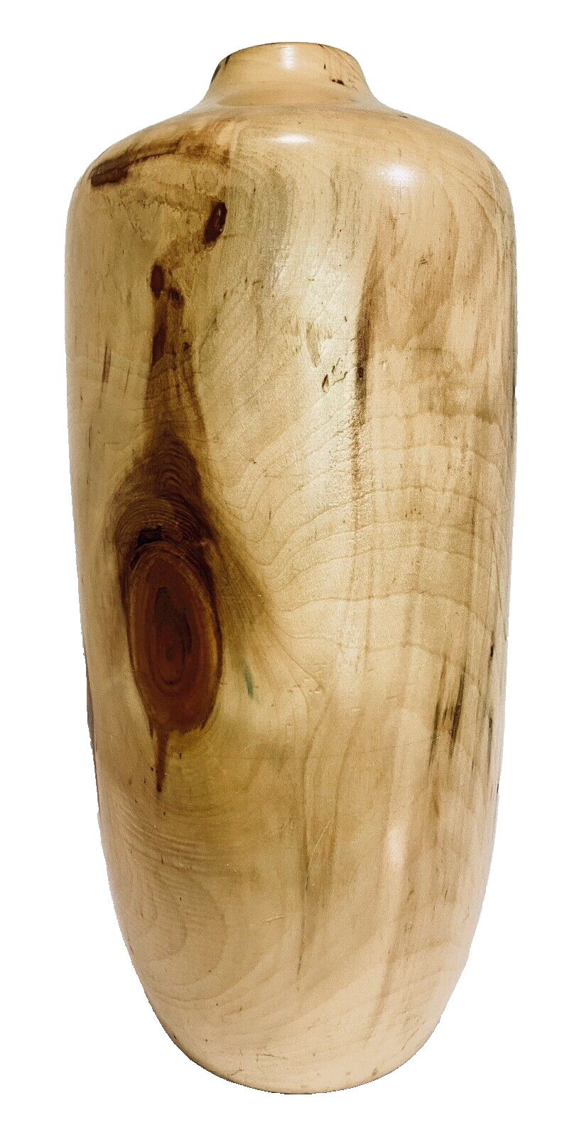Hand Crafted Aspen Wood Vase MCM Boho 1960’s 11.25” Tall