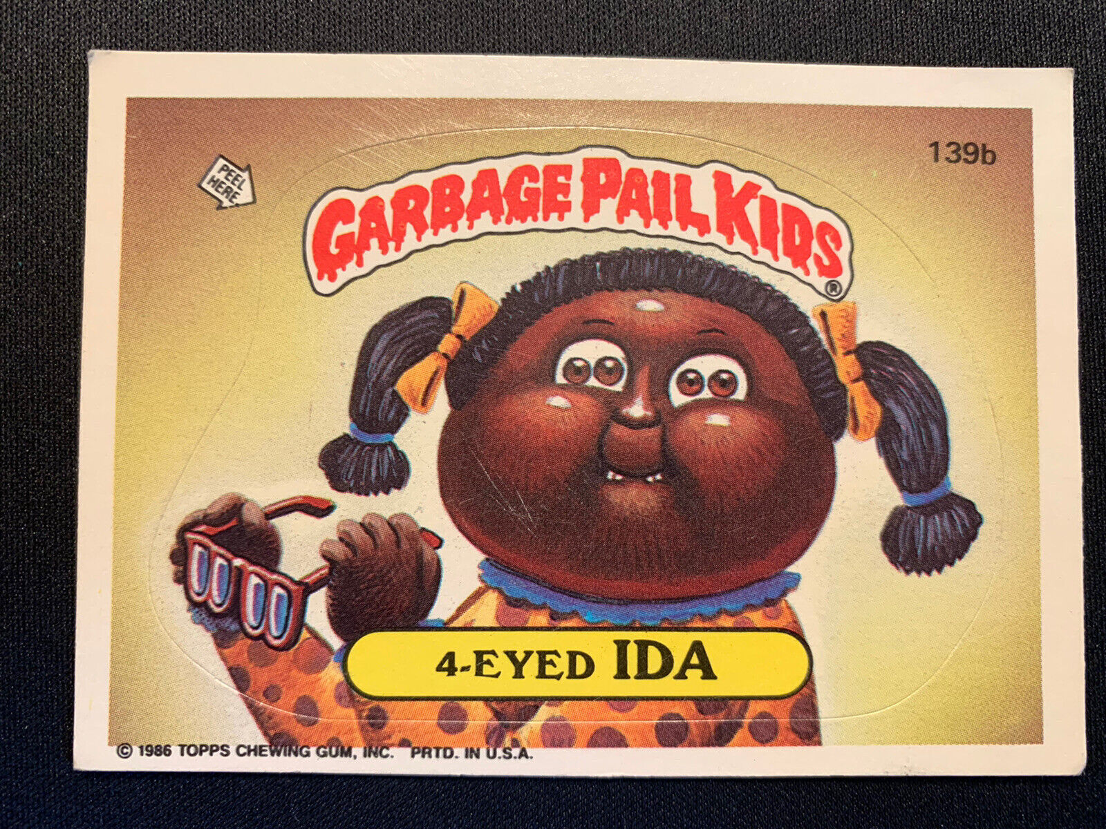 1986 Garbage Pail Kids OS4 4 EYED IDA Card 139b Original Series 4 Topps GPK 