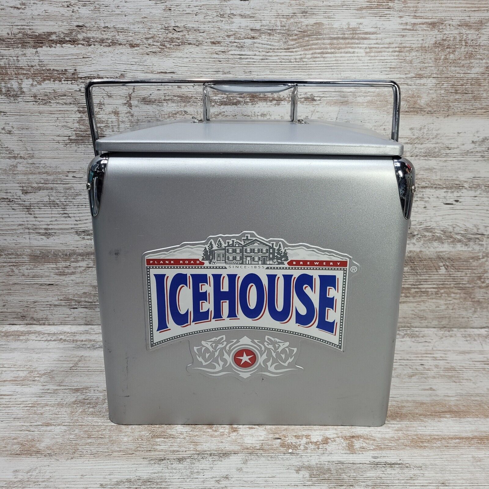 Icehouse Breweriana Metal Picnic Cooler American Retro