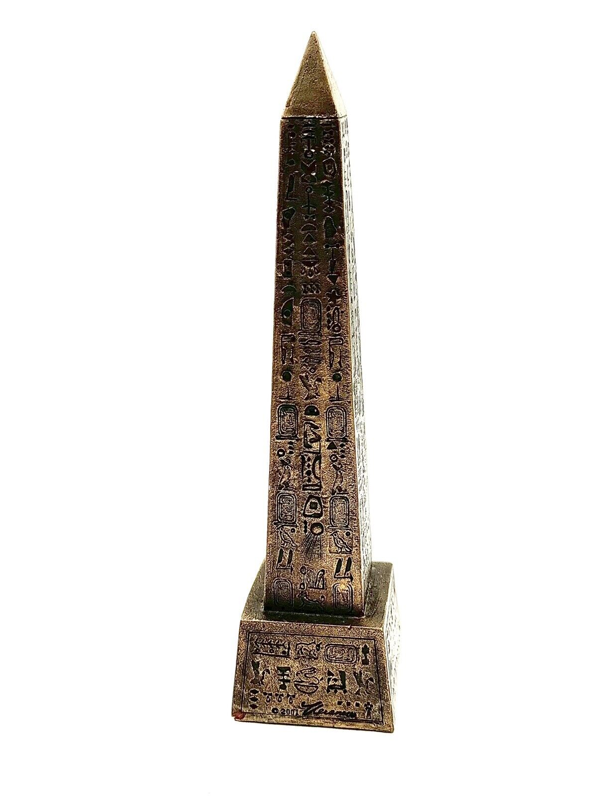 Egyptian Pillar Of God Ra Obelisk Dollhouse Miniature Statue Gods Of Egypt, 8.5”
