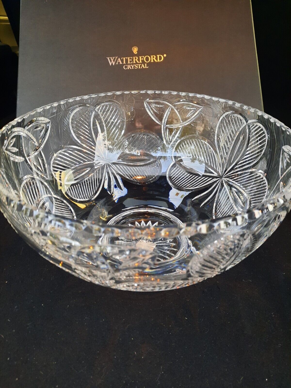 Waterford crystal shamrock centerpiece 12 inch lead bowl