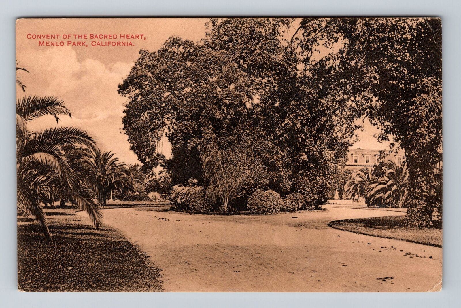 Menlo Park CA-California, Convent of Sacred Heart Antique Vintage c1912 Postcard