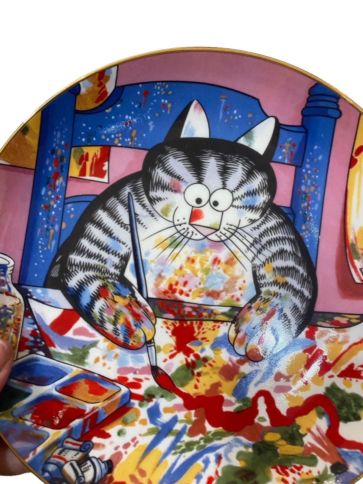 B. Kliban Artist Cat Limited Edition Danbury Mint Plate A3480 Rare