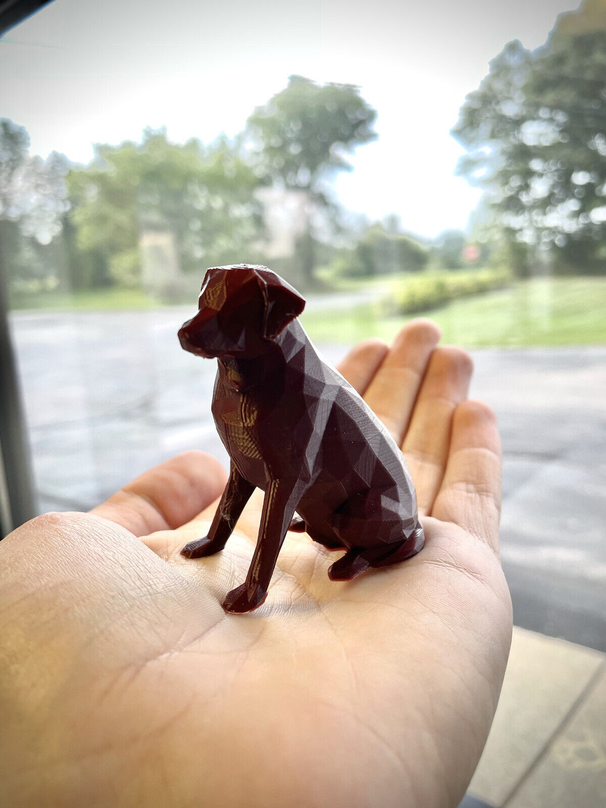 Labrador Retriever Dog Figurine - Chocolate/Brown lab Miniature Dog