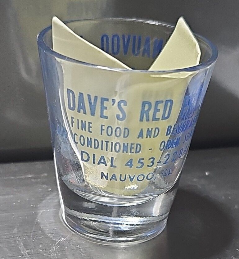 Vintage Rare Dave's Red Front  Restaurant Nauvoo Illinois IL