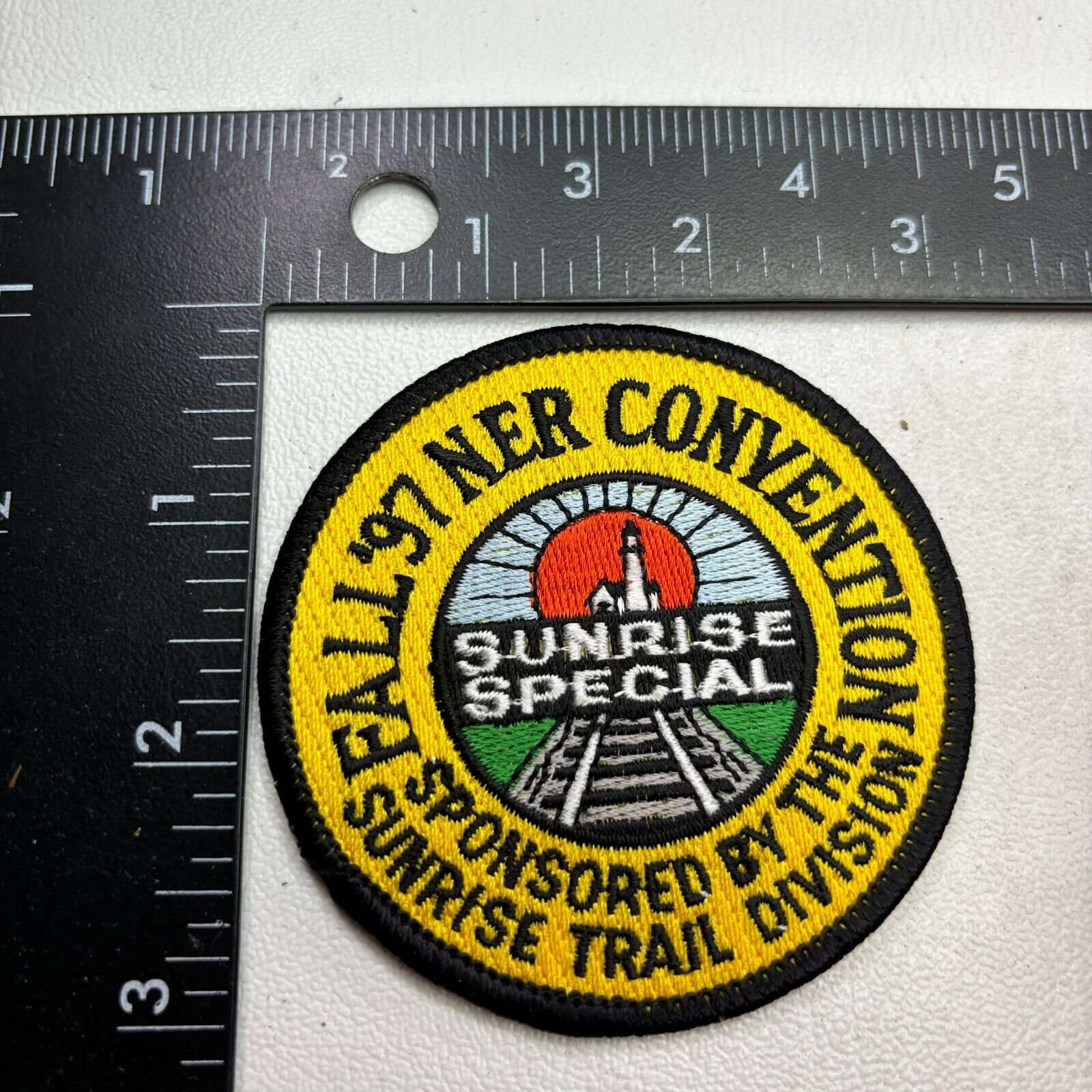 Vintage 1997 MODEL RAILROAD NER CONVENTION Patch (Railroad / Train Related) 46MZ