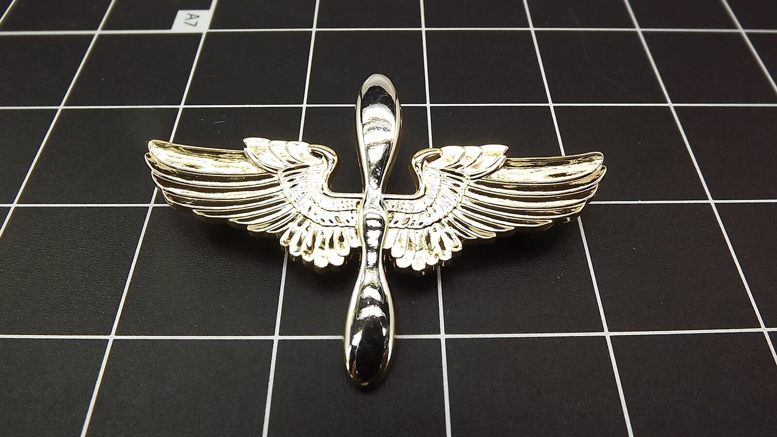 BRAND NEW Two Tone Lapel Pin U.S. ARMY Aviator Early Pilot Wing 3 1/8
