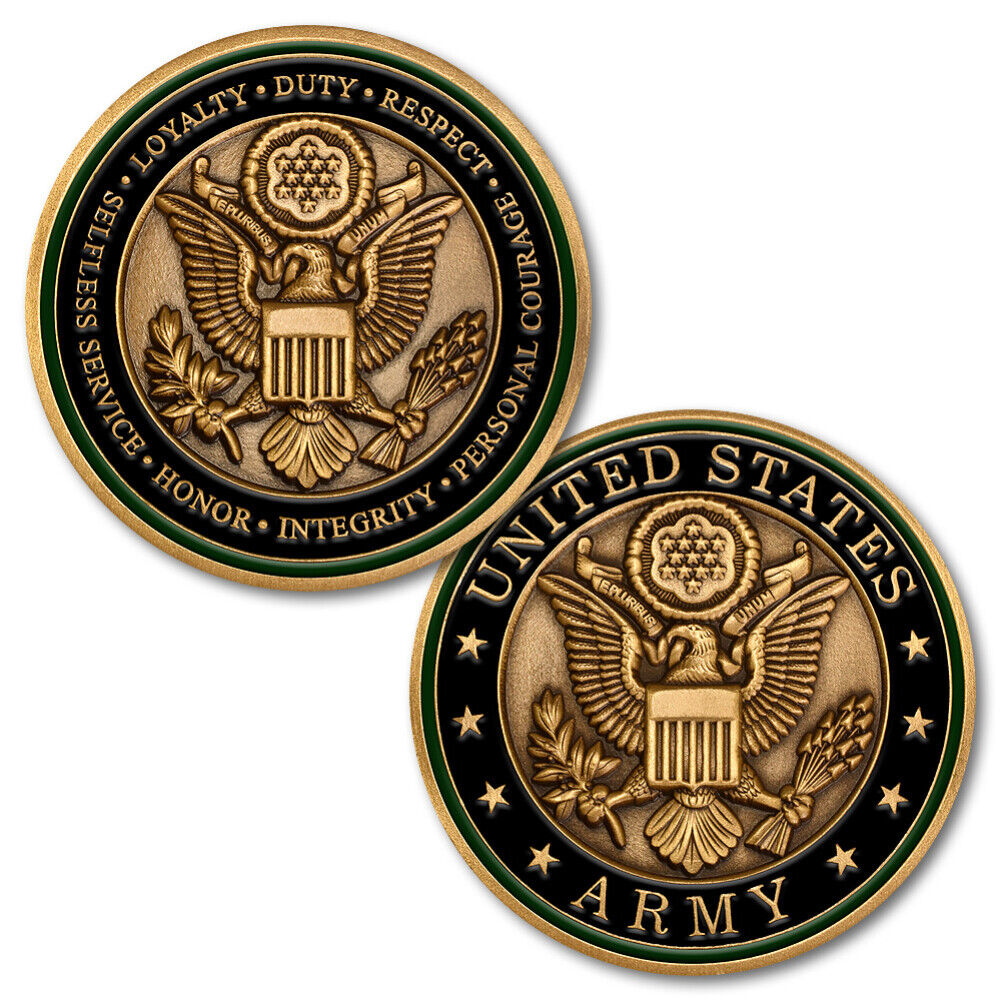 NEW U.S. Army Core Values Challenge Coin.
