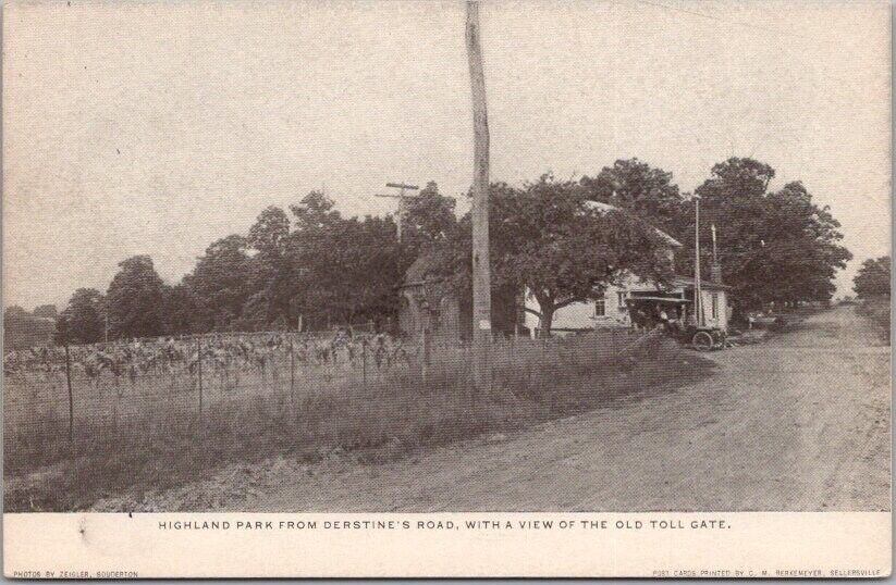 1908 SELLERSVILLE, Pennsylvania Postcard \