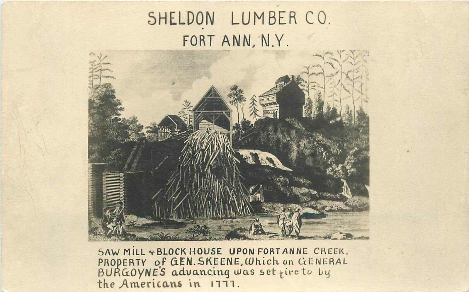 Postcard RPPC New York Fort Ann Sheldon Lumber Company 23-3867