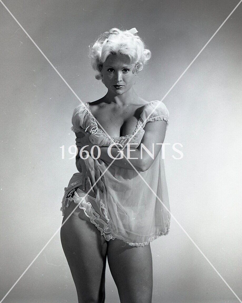 1960s Photo Print Big Breasts Blonde Tanlines Model Janice Lee JL25