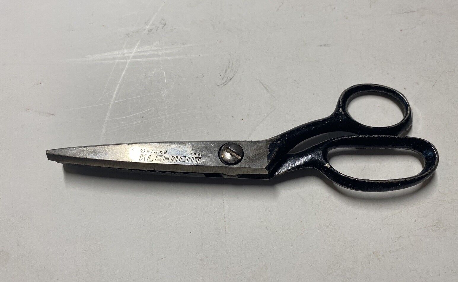 Vintage Deluxe KLEENCUT Pinking Shears Scissors Sewing Crafts  7\